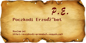 Poczkodi Erzsébet névjegykártya