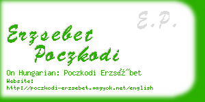 erzsebet poczkodi business card
